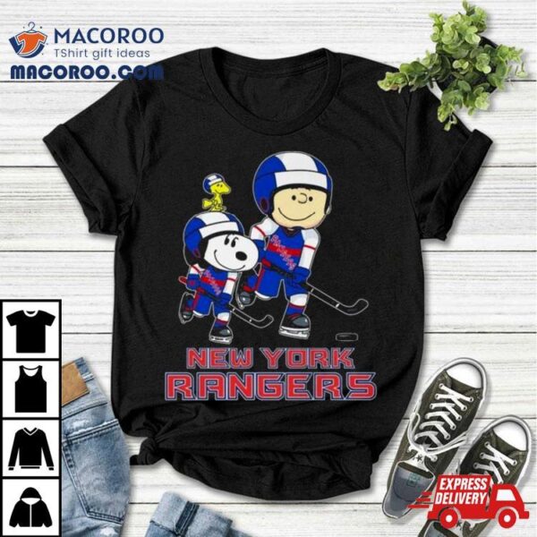 Snoopy And Charlie Brown New York Rangers Hockey Shirt