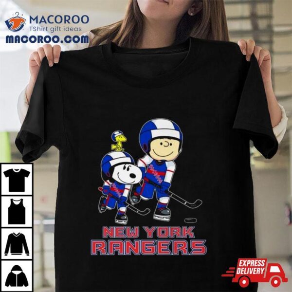 Snoopy And Charlie Brown New York Rangers Hockey Shirt