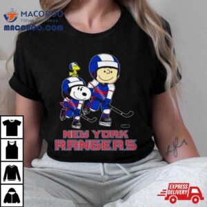 Snoopy And Charlie Brown New York Rangers Hockey Tshirt