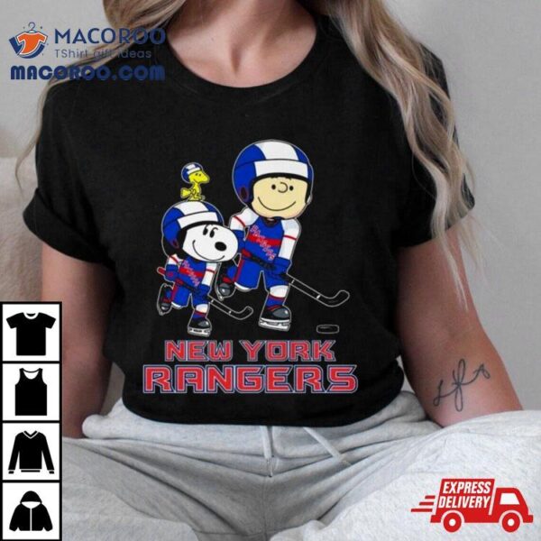 Snoopy And Charlie Brown New York Rangers Hockey Shirt