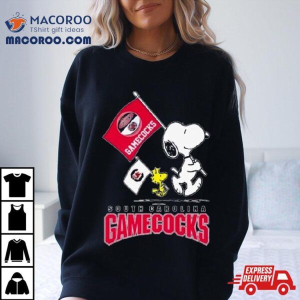 Snoopy And Woodstock Abbey Road South Carolina Gamecocks 2024 T Shirt