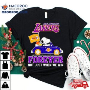 Snoopy And Woodstock Los Angeles Lakers Basketball Forever Fan Not Just When Win Tshirt