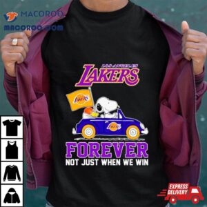 Snoopy And Woodstock Los Angeles Lakers Basketball Forever Fan Not Just When Win Tshirt