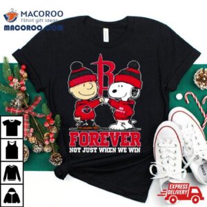 Snoopy Fist Bump Charlie Brown Houston Rockets Forever Not Just When We Win Tshirt