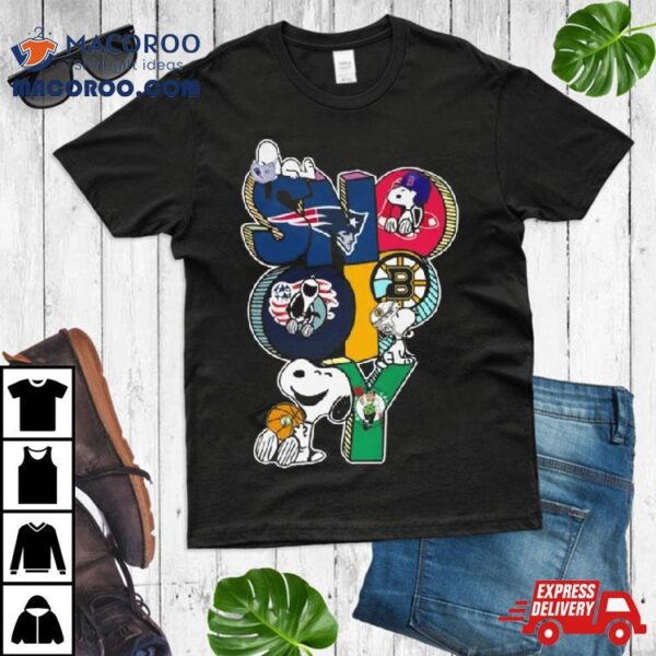 Snoopy Patriots Red Sox Bruins And Celtics Shirt