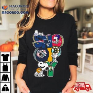 Snoopy Patriots Red Sox Bruins And Celtics Tshirt