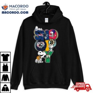 Snoopy Patriots Red Sox Bruins And Celtics Tshirt