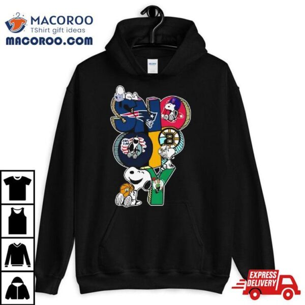 Snoopy Patriots Red Sox Bruins And Celtics Shirt