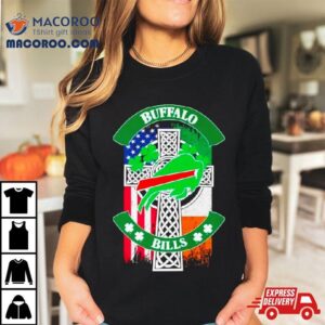 St Patrick’s Day Buffalo Bills Usa And Ireland Flag Shirt