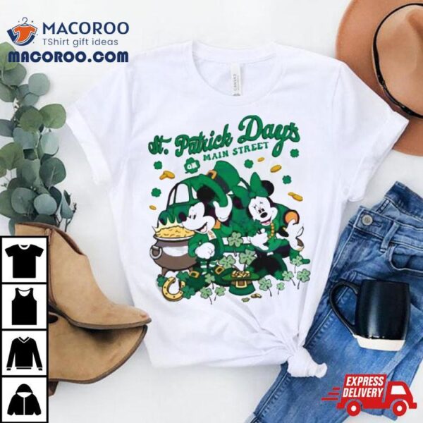 St Patricks Day On Main Street Mickey And Minnie T Shirt