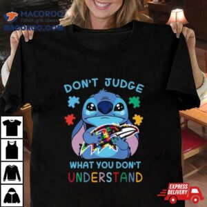 Stitch Baltimore Ravens Autism Awareness Don Rsquo T Judge What You Don Rsquo T Understand Tshirt