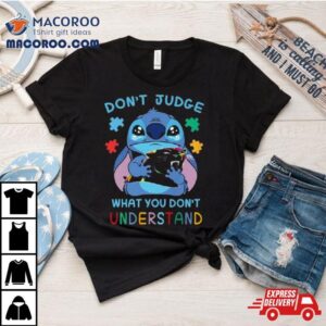 Stitch Carolina Panthers Autism Awareness Don Rsquo T Judge What You Don Rsquo T Understand Tshirt