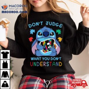 Stitch Cincinnati Bengals Autism Awareness Don T Judge What You Don T Understand Tshirt