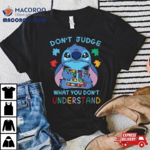 Stitch New York Giants Autism Awareness Don T Judge What You Don T Understand Tshirt