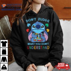 Stitch New York Giants Autism Awareness Don T Judge What You Don T Understand Tshirt