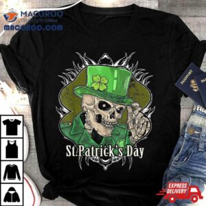 Sugar Skeleton Skull Saint Patricks Day Of Dead Tshirt