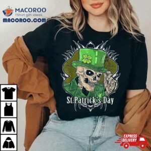 Sugar Skeleton Skull Saint Patricks Day Of Dead Tshirt