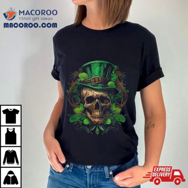 Sugar Skull Saint Patricks Day Of Dead, St. Shirt