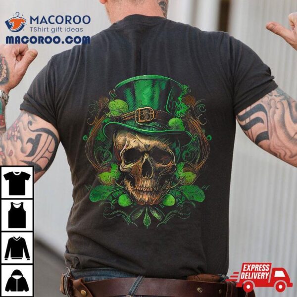 Sugar Skull Saint Patricks Day Of Dead, St. Shirt