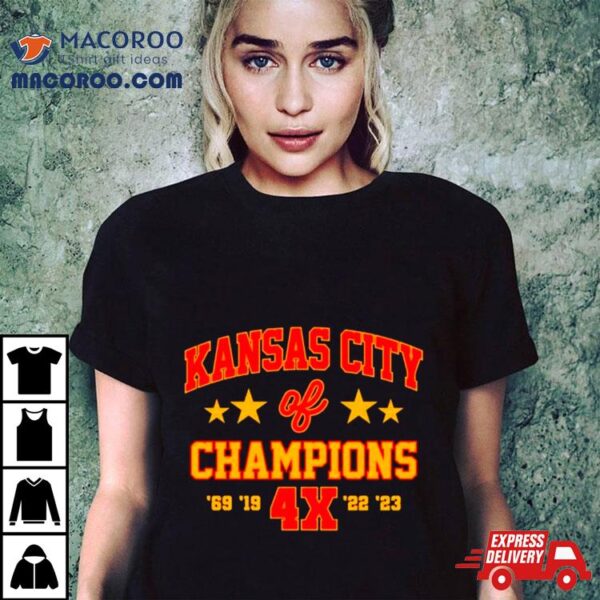 Super Bowl Champions 4x Kansas City Chiefs Shirt