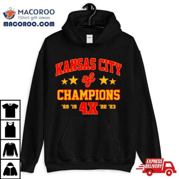 Super Bowl Champions 4x Kansas City Chiefs Shirt