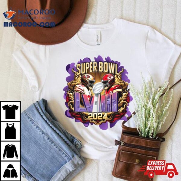 Super Bowl Lviii Trophy San Francisco 49ers Kansas City Chiefs Shirt