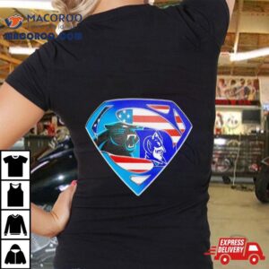 Superman Sports Carolina Panthers And Duke Blue Devils Logo Tshirt