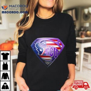 Superman Sports Houston Texans And Tcu Horned Frogs Tshirt