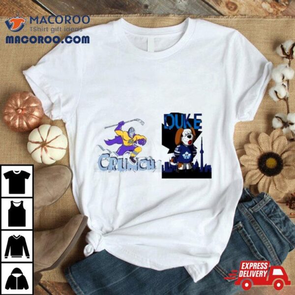 Syracuse Crunch Vs Toronto Marlies Ahl 2024 Mascot Cartoon Hockey Shirt