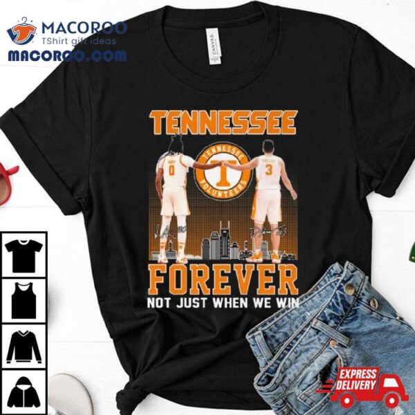 Tennessee Volunteers Jonas Aidoo And Dalton Knecht Forever Not Just When We Win Signatures Shirt