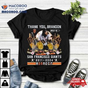 Thank You Brandon San Francisco Giants Rpect Signature Tshirt