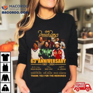 The Beach Boys 63rd Anniversary 1961 2024 Thank You For The Memories Signatures Shirt