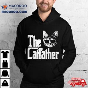 The Catfather Funny Cat Dad Fathers Day Movie Pun Papa Tshirt