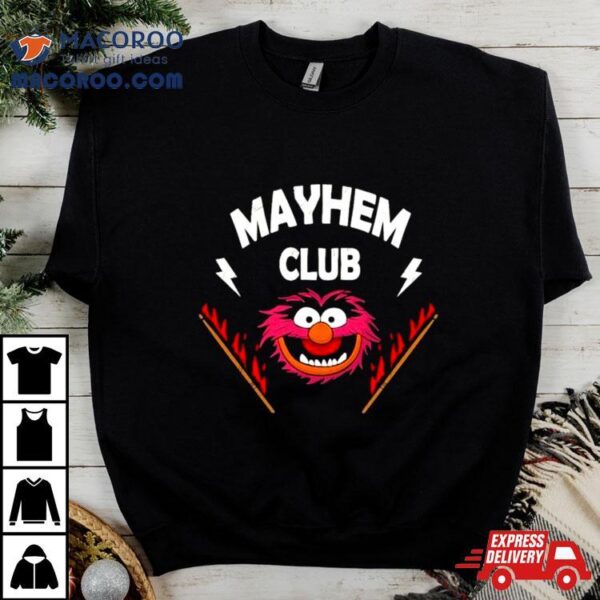 The Muppet Animal Mayhem Club Drum Stick On Fire Shirt