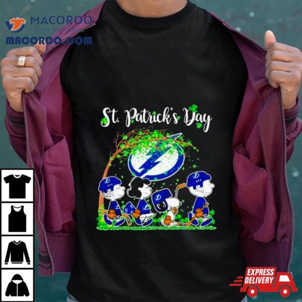 The Peanuts Abbey Road Tampa Bay Lightning St Patrick’s Day Shirt