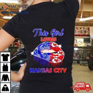 This Girl Loves Her Kansas City Chiefs And Kansas City Royals Lips Diamonds Tshirt