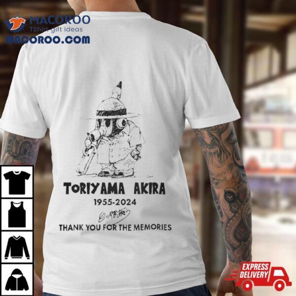 Toriyama Akira 1955 2024 Thank You For The Memories Signatures Shirt