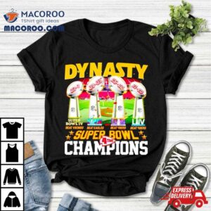 Trophies Dynasty Super Bowl Champions 4 Time Shirt