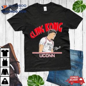 Uconn Basketball Donovan Clingan Cling Kong Signature Tshirt