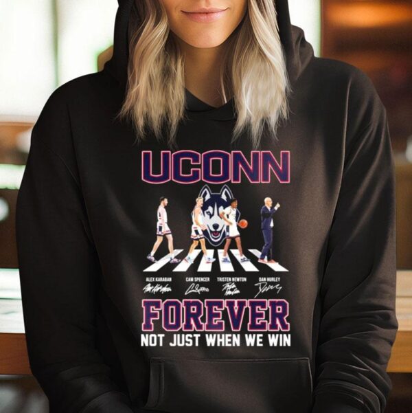 Uconn Huskies Men’s Basketball Abbey Road Forever Not Just When We Win Signatures Shirt