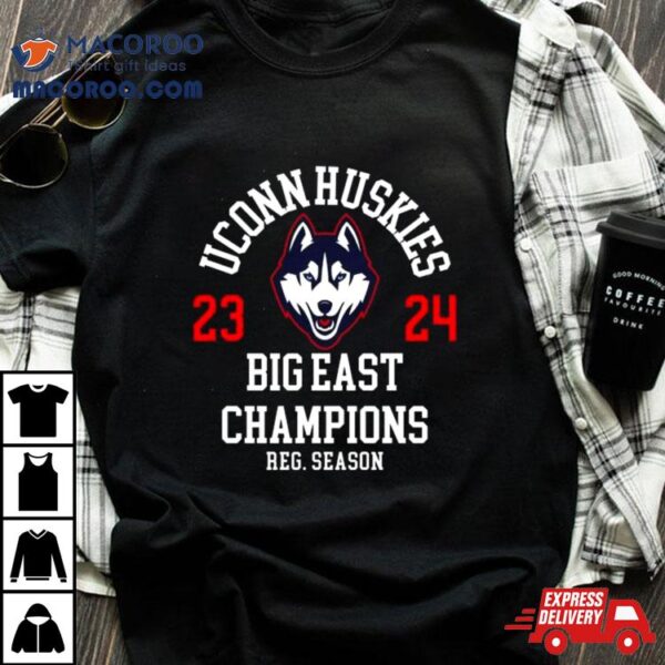 Uconn Huskies Men’s Basketball 2023 2024 Big East Champions Regular Season Shirt