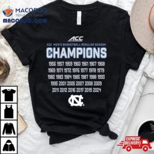 Unc Tar Heels X Acc Men S Basketball Regular Season Champions Tshirt