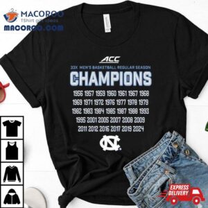 Unc Tar Heels X Acc Men S Basketball Regular Season Champions Tshirt