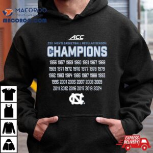 Unc Tar Heels X Acc Men S Basketball Regular Season Champions Tshirt