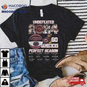 Undefeated South Carolina Gamecocks Perfect Season Signatures Tshirt