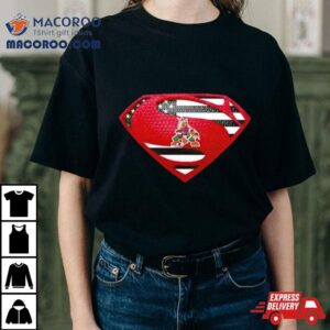 Usa Flag Inside Arizona Coyotes Superman Tshirt