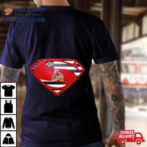 Usa Flag Inside Arizona Coyotes Superman Tshirt