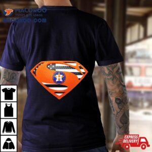 Usa Flag Inside Houston Astros Superman Tshirt