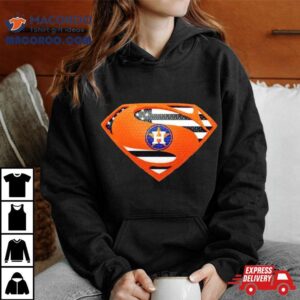 Usa Flag Inside Houston Astros Superman Tshirt