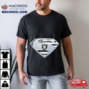 Usa Flag Inside Las Vegas Raiders Superman Tshirt